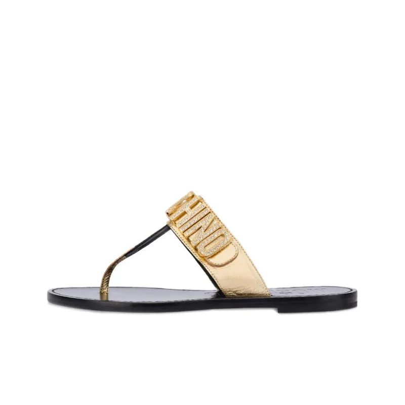 MOSCHINO Flip Flops Women's Gold-0