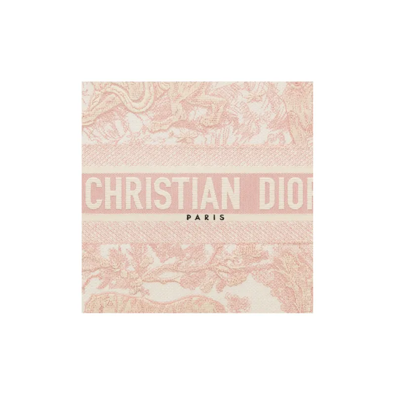 DIOR BookTote Fabric Handbag Large Size Women's Candy Color/Cherry Blossom Pink-5