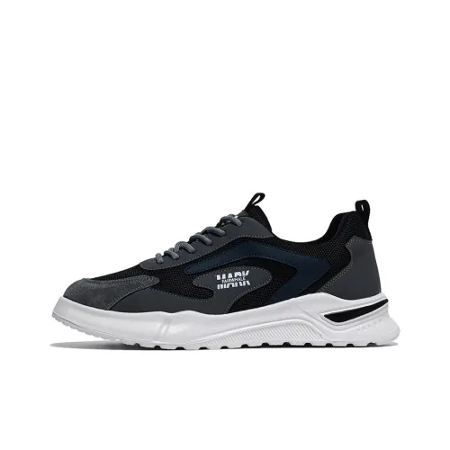 FAIRWHALE Casual Shoes Men Low Top Black/Gray