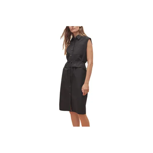 HERMES Sleeveless Dresses Women's Black