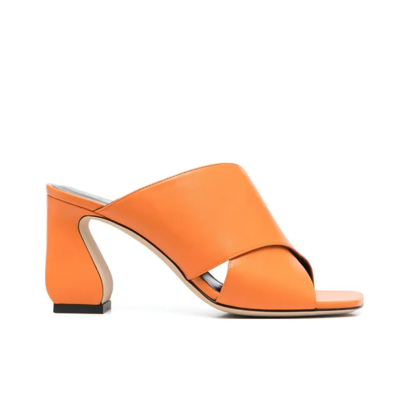 Si Rossi 80mm Leather Mules-1