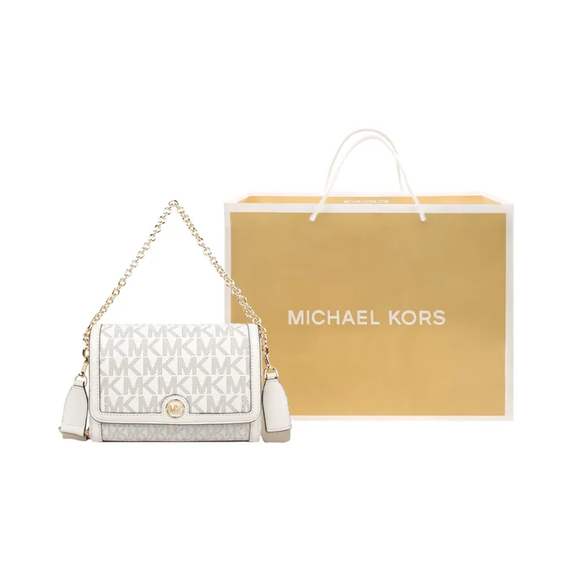 MICHAEL KORS Artificial Leather Shoulder Bag, Crossbody Bag Trumpets Women's Cream-5
