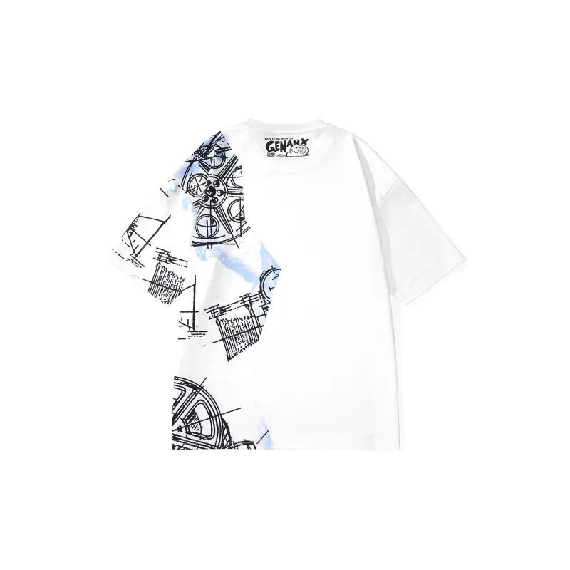 GENANX T Shirts Unisex White-1