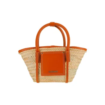 Jacquemus Le Petit Panier Soli Logo Detailed Tote Bag