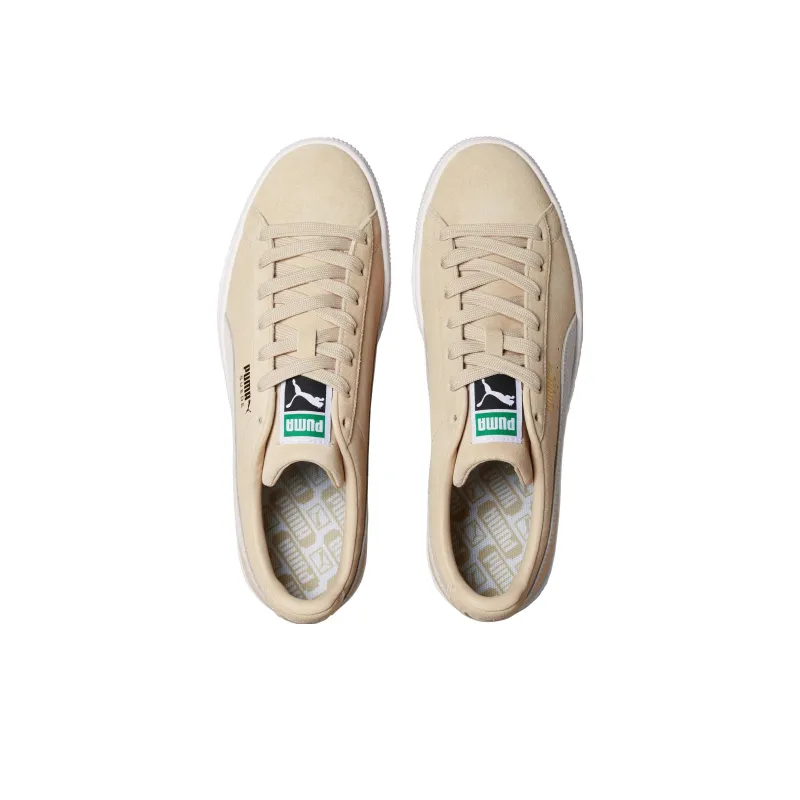 PUMA Suede Classic Xxi Anti Slip Wear Resistant Low Top Skateboard Shoes Unisex White Brown-3
