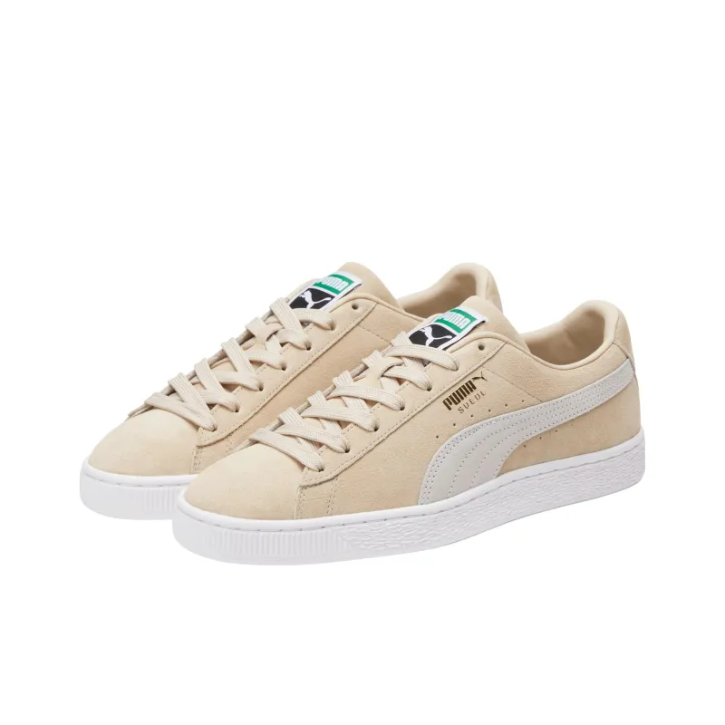 PUMA Suede Classic Xxi Anti Slip Wear Resistant Low Top Skateboard Shoes Unisex White Brown-2