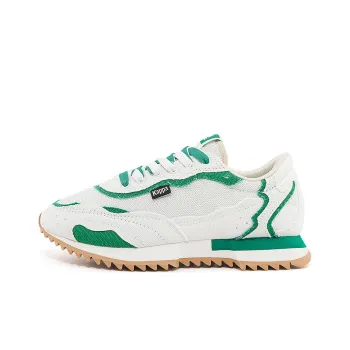 Kappa Anti Slip Wear Resistant Low Top Casual Running Shoes Unisex White Green
