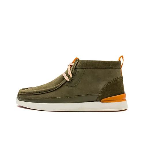 Clarks Men's Casual Shoes Men High-Top Olive Green