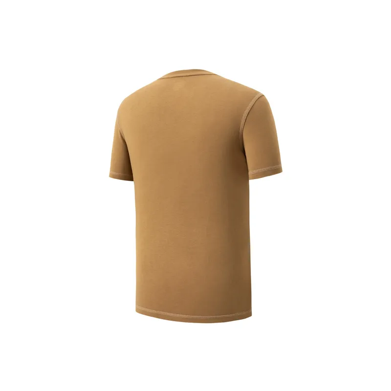 Erke T Shirts Men Chestnut Brown-1