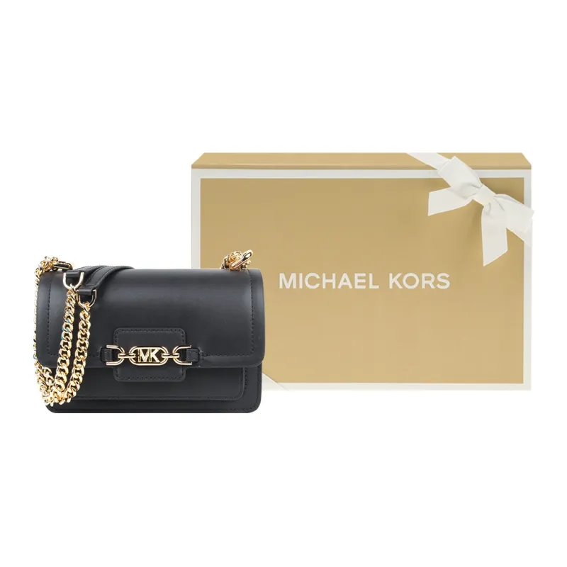 MICHAEL KORS Heather Leather Small Square Bag Chain Envelope Bag Shoulder Bag Crossbody Bag Regular Women's Black-10