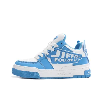 Jifffly Puffy Shoes Anti Slip And Wear Resistant Height Increasing Low Top Skateboard Shoes Unisex Carolina Blue
