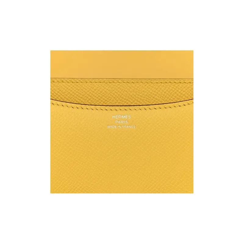 HERMES Constance Epsom Leather Shoulder Bag, Crossbody Bag Mini Women's 9O Jaune De Naples Yellow-7
