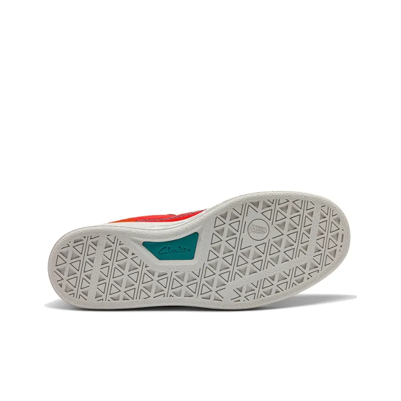 Clarks Skateboard Shoes Men Low-Top Garnet Red-4