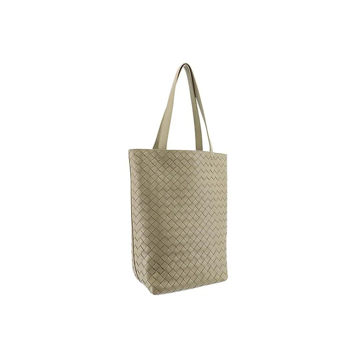 Bottega Veneta Calfskin Tote Bag, Shopping Bag, Handbag, Shoulder Bag Men's Apricot-1