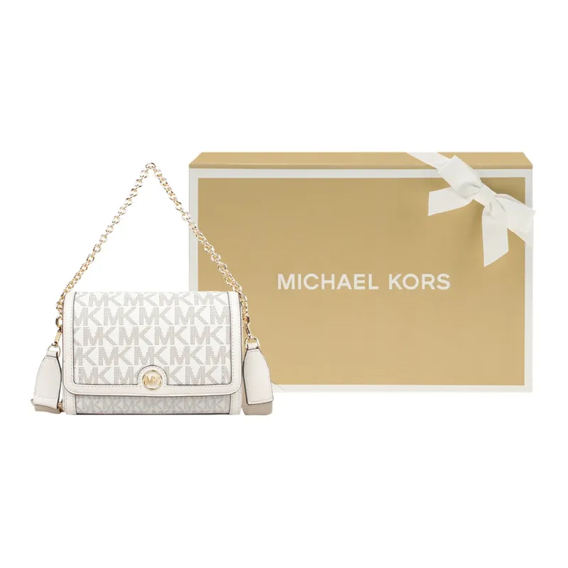 MICHAEL KORS Artificial Leather Shoulder Bag, Crossbody Bag Trumpets Women's Cream-7