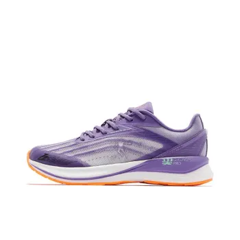 QIAODAN Feiying 2.0 Anti Slip And Wear Resistant Lightweight Low Top Running Shoes Women's White Purple Orange