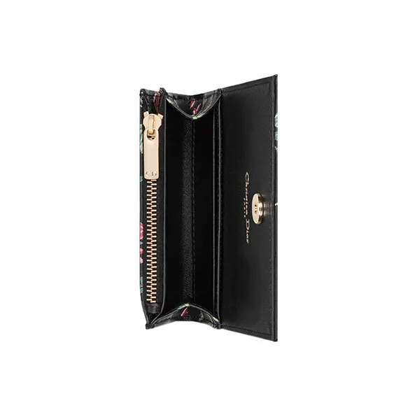 DIOR Caro Calfskin Wallet Extra Small Women's Black-3