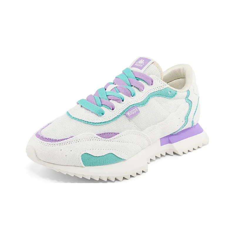 Kappa Anti Slip Wear Resistant Low Top Casual Running Shoes Women's White Blue-2