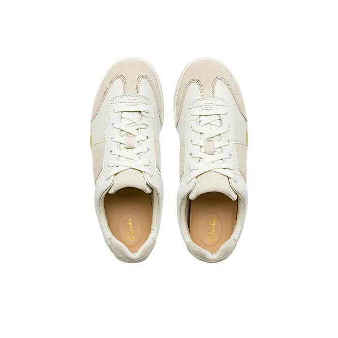 Clarks Stylish Skateboarding Shoes Women's White-2