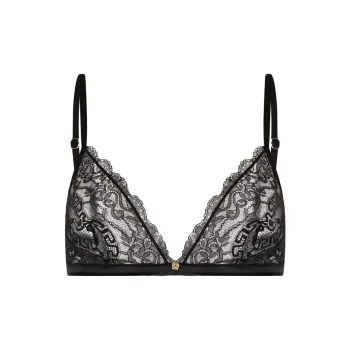 VERSACE Medusa Head Plaque Lace Bra