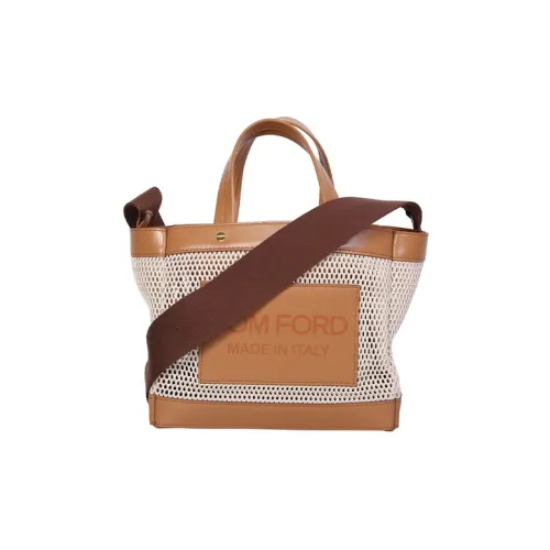 TOM FORD Polyester With Leather Shoulder Bag, Crossbody Bag, Handbag Women's Light Umber