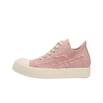 Rick Owens DRKSHDW Slashed Low Top Stylish Skateboarding Shoes Women's Pink
