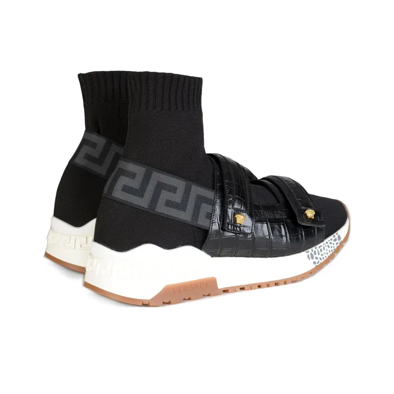 VERSACE Touch-Strap Sock Mid 'Black Oro Tribute'-3