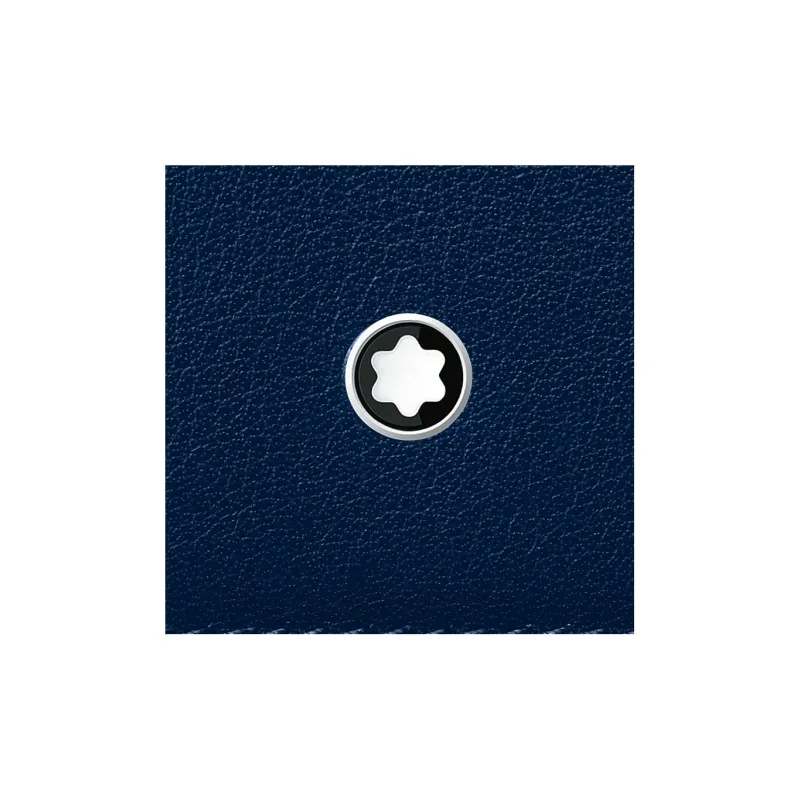 MONTBLANC Cow Leather Wallet Men's Midnight Blue-3