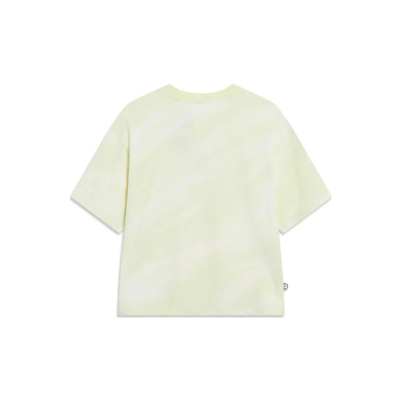 LINING Sports Life Collection T Shirts Women's Light Fruit Green All Over Print-1