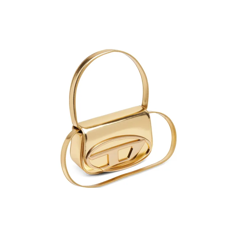 DIESEL 1DR Shoulder Bag Mirrored Leather Gold-2