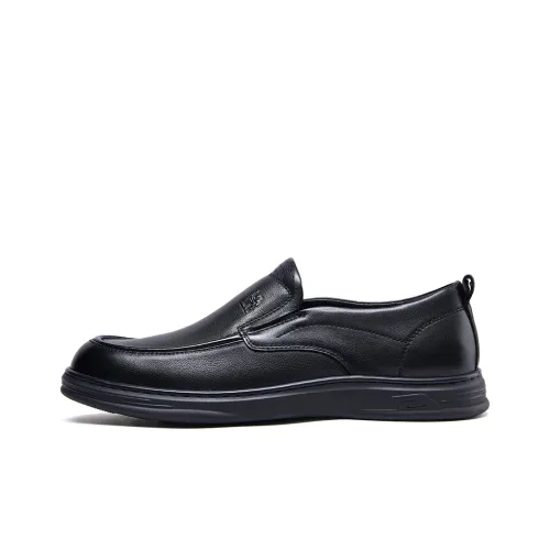CAMEL Dress Shoes Men Low-Top Black