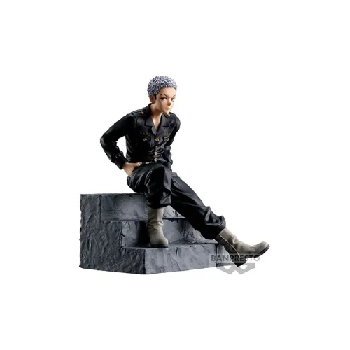BANPRESTO Tokyo Revengers Break Time Takashi Mitsuya Sitting Posture Bonus Gifts Black 13cm