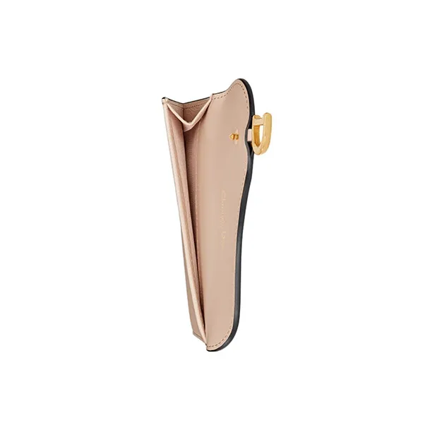 DIOR Goatskin Card Holder Women's Sand Pink-4