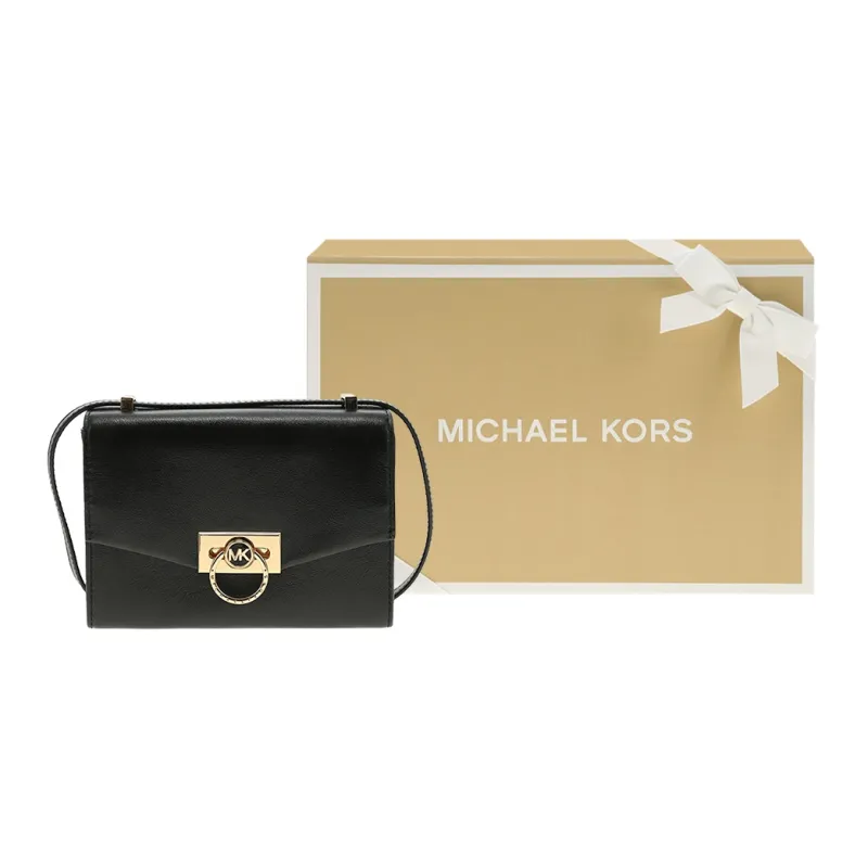 MICHAEL KORS Hendri Leather Crossbody Bag, Shoulder Bag Women's Black-7