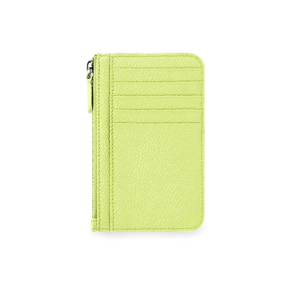 Balenciaga Cash Grained Calfskin Card Clip Card Holder Large Size Women's Yellow-2