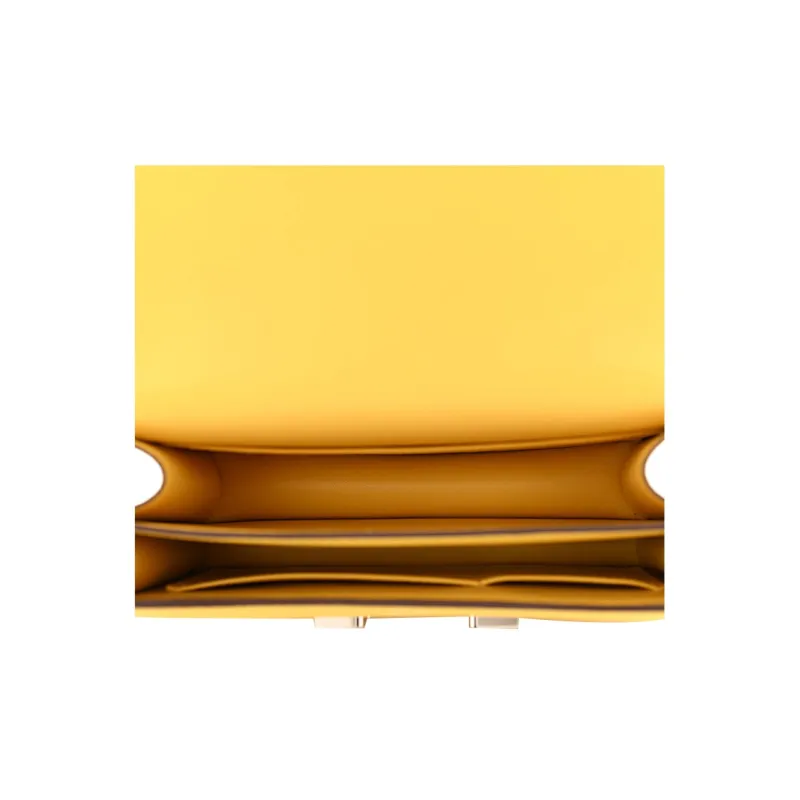 HERMES Constance Epsom Leather Shoulder Bag, Crossbody Bag Mini Women's 9O Jaune De Naples Yellow-5