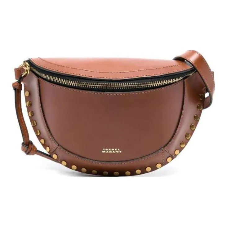 ISABEL MARANT Calfskin Crossbody Bag, Shoulder Bag Women's Brown-0