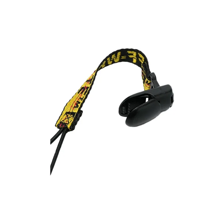 OFF-WHITE Fabric Bag Straps Kids' Black/Yellow-1