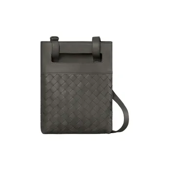 Bottega Veneta Intrecciato Messenger Graphite