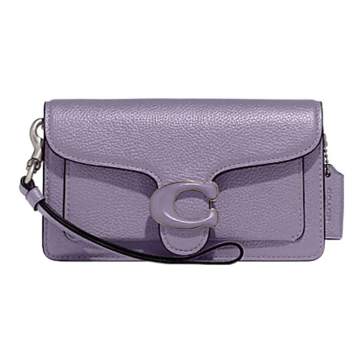 COACH Cow Leather Shoulder Bag, Crossbody Bag Women's Purple-0