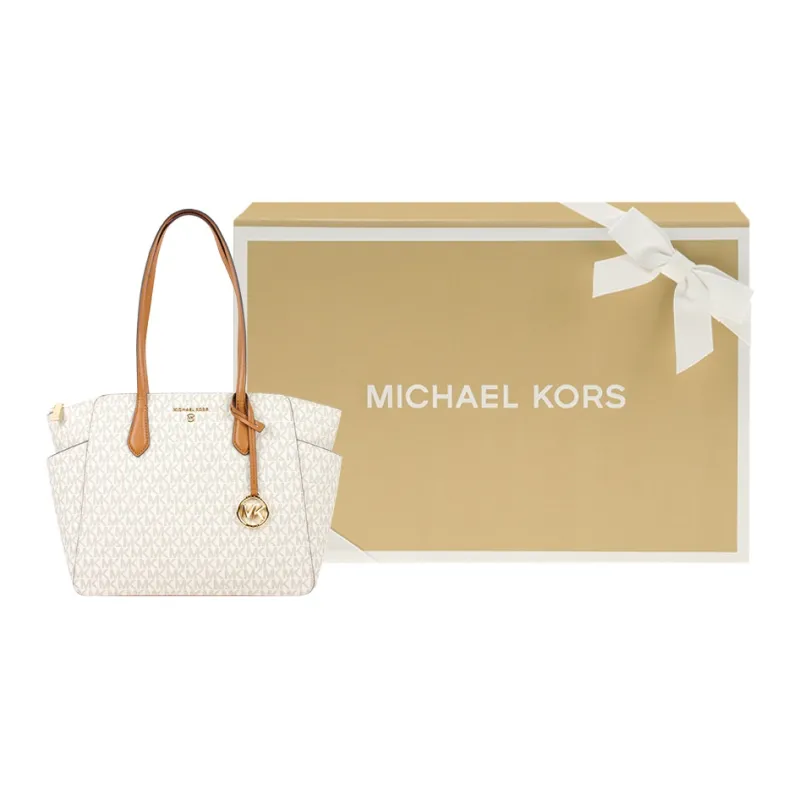 MICHAEL KORS Saffiano Leather One Shoulder Handbag Women's Light Umber-12
