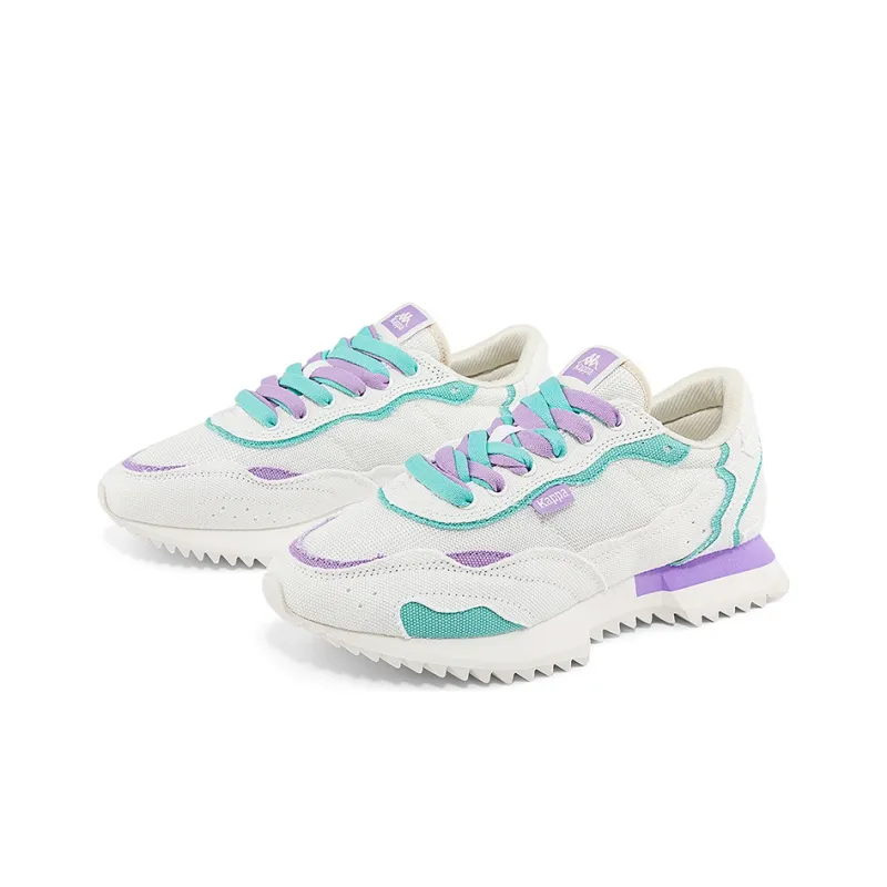 Kappa Anti Slip Wear Resistant Low Top Casual Running Shoes Women's White Blue-3