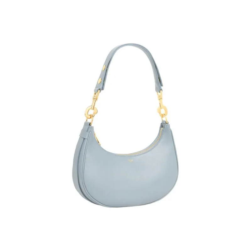 CELINE Smooth Cow Leather Handbag Shoulder Bag Women's Light Blue-1