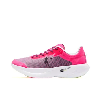 QIAODAN Flying Shadow PB1.0 Anti Slip And Wear Resistant Lightweight Low Top Running Shoes Women's Pink Green