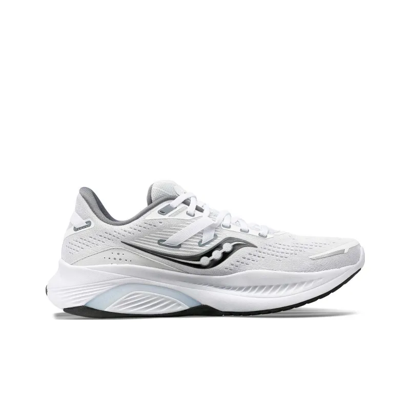 Saucony Guide 16 Cushioning, Slip Resistant, And Abrasion Resistant Low Top Casual Shoes Women's White Black-1