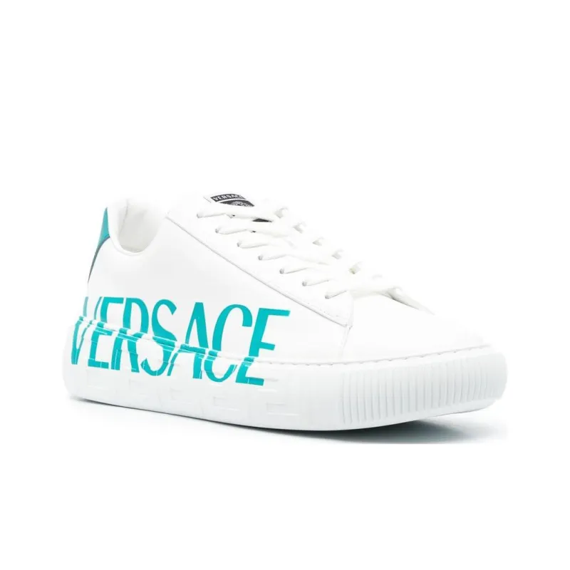 VERSACE Greca Sneaker 'White Aqua Blue'-2