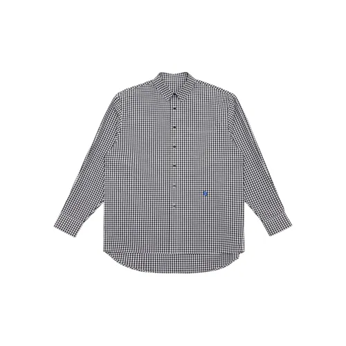 ADER ERROR Tetris-appliqué Checkered Shirt