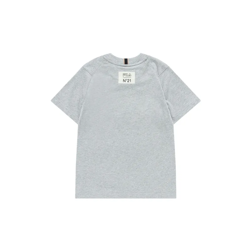 FILA FUSION FILA FUSION X N°21 Co branded Series T Shirt Women's Mist Heather Gray-1