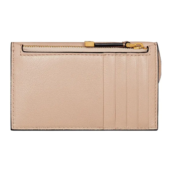 DIOR Goatskin Card Holder Women's Sand Pink-2