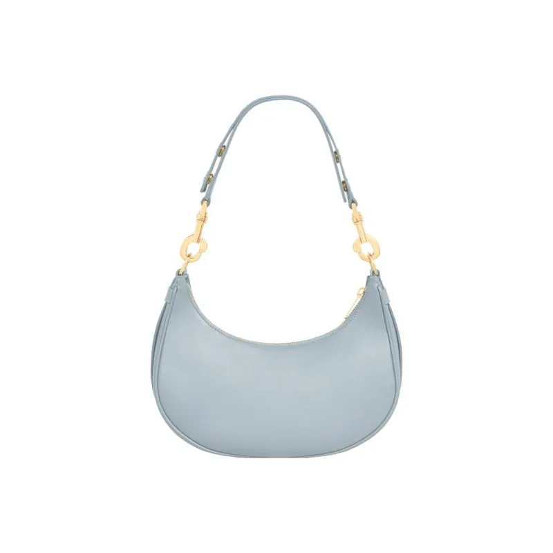 CELINE Smooth Cow Leather Handbag Shoulder Bag Women's Light Blue-2